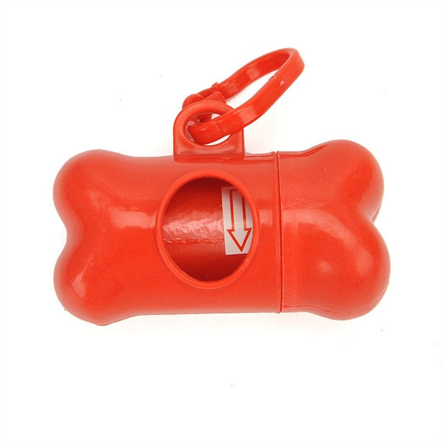 Pet Waste Bag Dispenser For Dog Poop Bags Bone Shape Plastic Pet Small Dog Outdoor Waste Poop Bag Dispenser Holder With 1 Bag