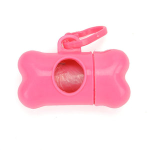 Pet Waste Bag Dispenser For Dog Poop Bags Bone Shape Plastic Pet Small Dog Outdoor Waste Poop Bag Dispenser Holder With 1 Bag