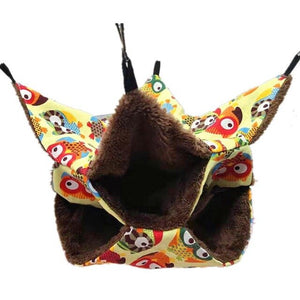 Large Warm Hamster Hanging House Small Animals Squirrel Cotton Hammock Beds Nesters Double Layer Rat Squirrel Hanging Bed Cage